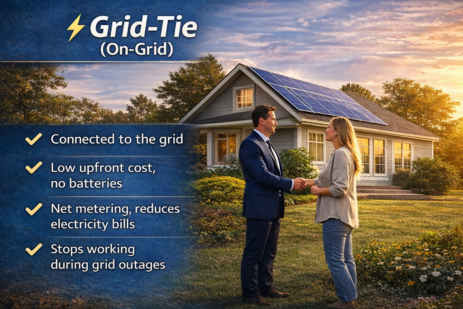 Grid-tied solar system